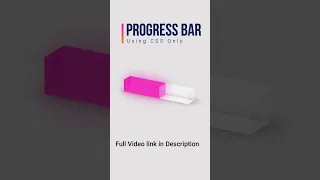 3d Progress Bar using CSS