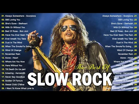 Download MP3 Scorpions, Aerosmith, Bon Jovi, Led Zeppelin, U2, Guns N Roses 🎶 Best Slow Rock Ballads 80s 90s