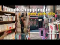 come book shopping with me in nyc bookstore vlog huge book haul
