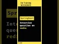 Spring Boot Redis Interview Question Java Springboot Interview Backend Web Development