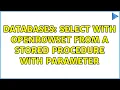 Databases SELECT with OPENROWSET from a stored procedure with parameter