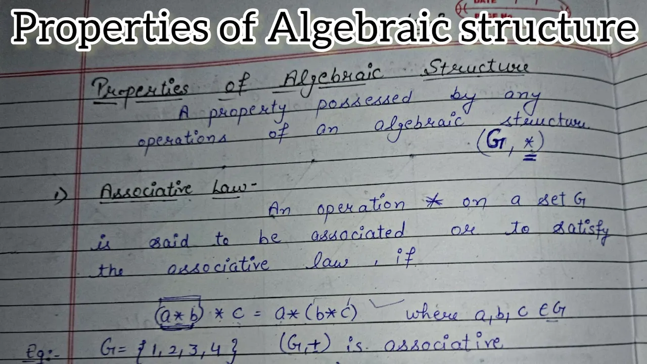 Properties of Binary Operation|Closure law|Associative law| Identity | Inverse|Commutative Law|Group
