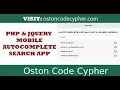 Quick Autocomplete App With PHP JQUERY MOBILE