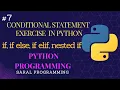 conditional statement excercise in python saral programming Python zero to hero