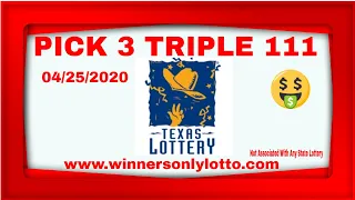 Texas Lottery Winning With Triple 111 Winners Only Lotto Members Win Big Again