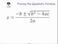 Deriving the Quadratic Formula