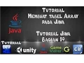 Tutorial Java dengan Netbeans - 19 Membuat Tabel Array pada Java