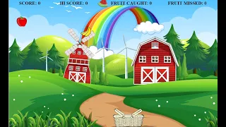 Simple Fruit Catcher Game in JavaScript