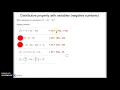 Distributive property with variables negative numbers