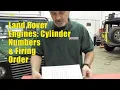 Cylinder Numbers and Firing Order of Various North American Spec Land Rover Engines
