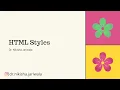 HTML Tutorial 05 - HTML Styles Style Attribute HTML Tags Theory Example Hindi