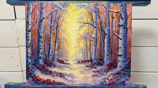 “First Snow” Acrylic Painting Tutorial