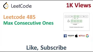 Leetcode 485 Max Consecutive Ones - Google Interview Question Solved Time Complexity is O N
