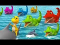 Download Lagu Giant Crocodiles vs Baby Dinosaur in Jurassic River - Elephant Rescue Baby Dino Fishing Baby Shark