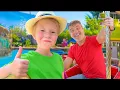 Download Lagu Nastya and Dad meet Masha and the Bear in Adventure Park