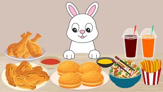 🍗 Mega Delicious | ASMR Mukbang Animation (Fried Chicken, Coleslaw, Buns, Fries) | AZD Animation