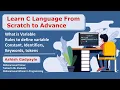 What is Variable Rules to define variable Constant Identifiers Keywords C language tokens
