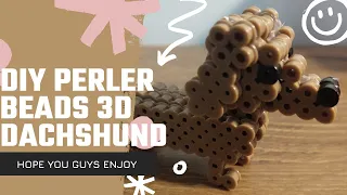 DIY Perler Beads 3D Dachshund
