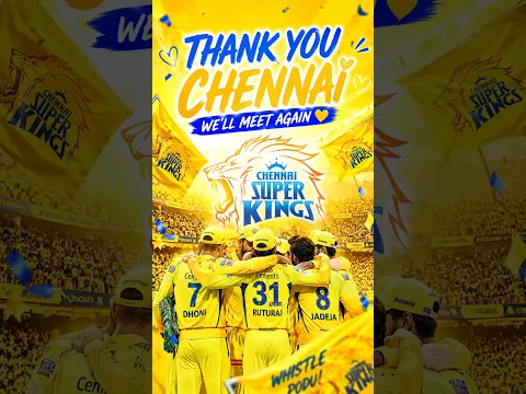 Thank You Chennai For Everything