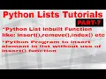 Python List Tutorials PART-7 Insert item in list without insert function cbse xi ip cs