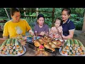 Download Lagu Ly Thi Ca Visits To Make Banh Cuon - Purple Sticky Rice - Grilled Chicken | Ly Phuc Tea