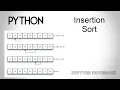 Insertion Sort in python Jupyter Notebook