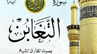 سورة التغابن مع إظهار آيات القراءة تلاوة القارئ الشيخ محمد محمود الطبلاوي 