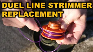 RESTRING A DUEL LINE STRIMMER