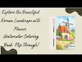 Explore the Beautiful Korean Landscape with Flowers Watercolor Coloring Book Fun Flip Through