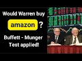 Would Warren Buffett buy Amazon AMZN Buffett - Munger test applied