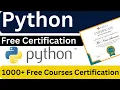 Python Free Certification Python Course For Beginners Python Certificate