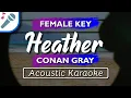 Conan Gray - Heather - Female Key Karaoke Instrumental (Acoustic)