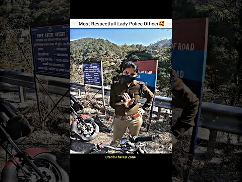 Lady Police Ne Camera dikhane boli stunt karte ho tum😂#shorts #bike #rider #policegirls #chardham