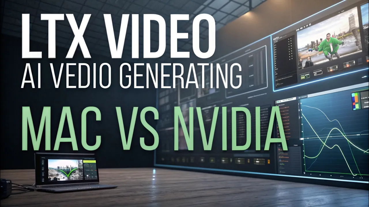 LTX Video Mac vs Nvidia AI video generating - local installation with ComfyUI - Mac AI Tutorial Video Thumbnail
