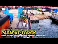Aktivitas Pelabuhan Penyeberangan Parapat-Tomok dengan menikmati pemandangan berebut uang koin