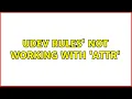 Udev rules not working with ATTR
