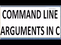 COMMAND LINE ARGUMENTS IN C HINDI