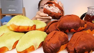 더티말차 더티초코 크림소금빵 디저트 먹방 Dessert Mukbang