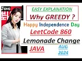 Lemonade Change Leetcode 860 Greedy Java Code Developer Coder