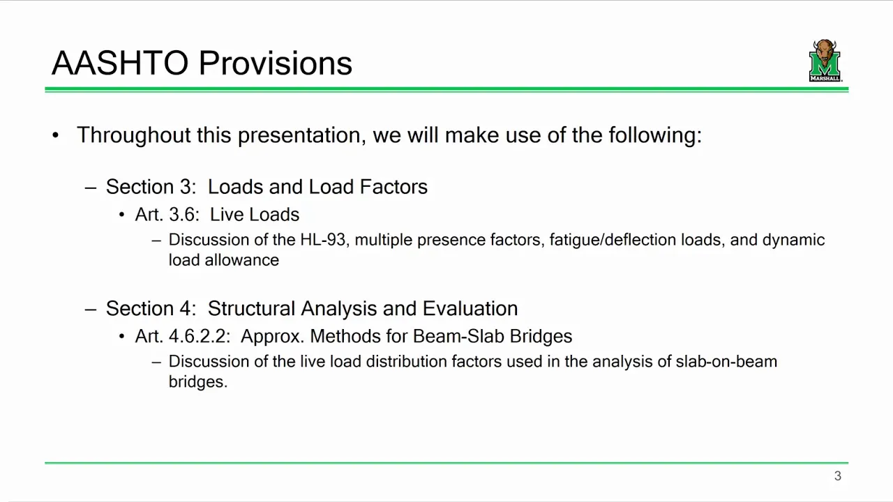ENGR 453 Lecture 09: Bridge Loadings (2019.02.04)