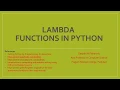 Lambda Functions
