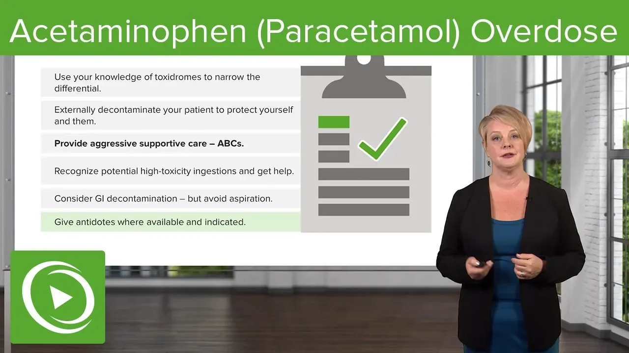 Acetaminophen (Paracetamol) Overdose – Emergency Medicine | Lecturio