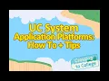 Navigating Application Portals - UC System