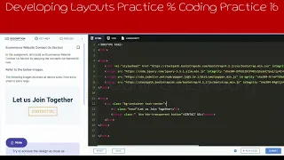 Coding Practice 16 Developing Layouts Practice Ecommerce Website Contact Us Section