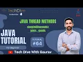 Methods of Thread class in java Part 3 multithreading in Java Method in thread Tutorial
