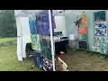Art fair booth set up