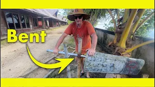 Fixing my bent Rudder, DIY repairs in remote locations. (ep 294)