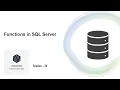 Mastering Functions UDF SQL Server