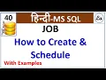 How to Create Job in SQL Server Schedule job in SQL Server Hindi