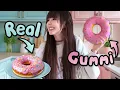 GUMMI vs. REAL 🍩 Wer bekommt das Gummi-Essen?!